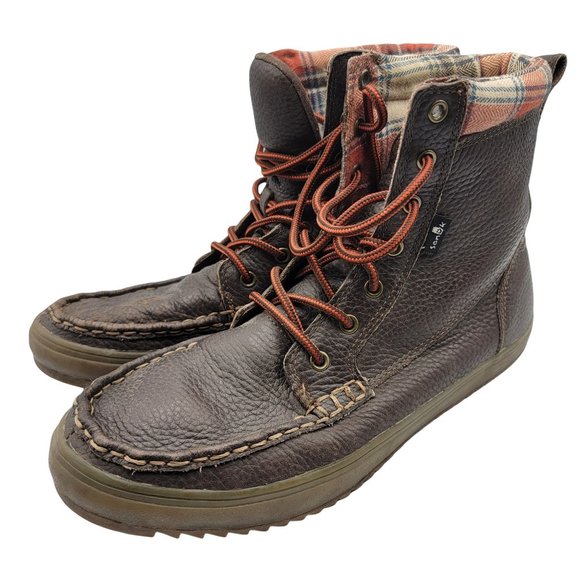Sanuk Stratton Deluxe Leather Brown Lace Up Boots Mens 8 - 1014131 main image 4